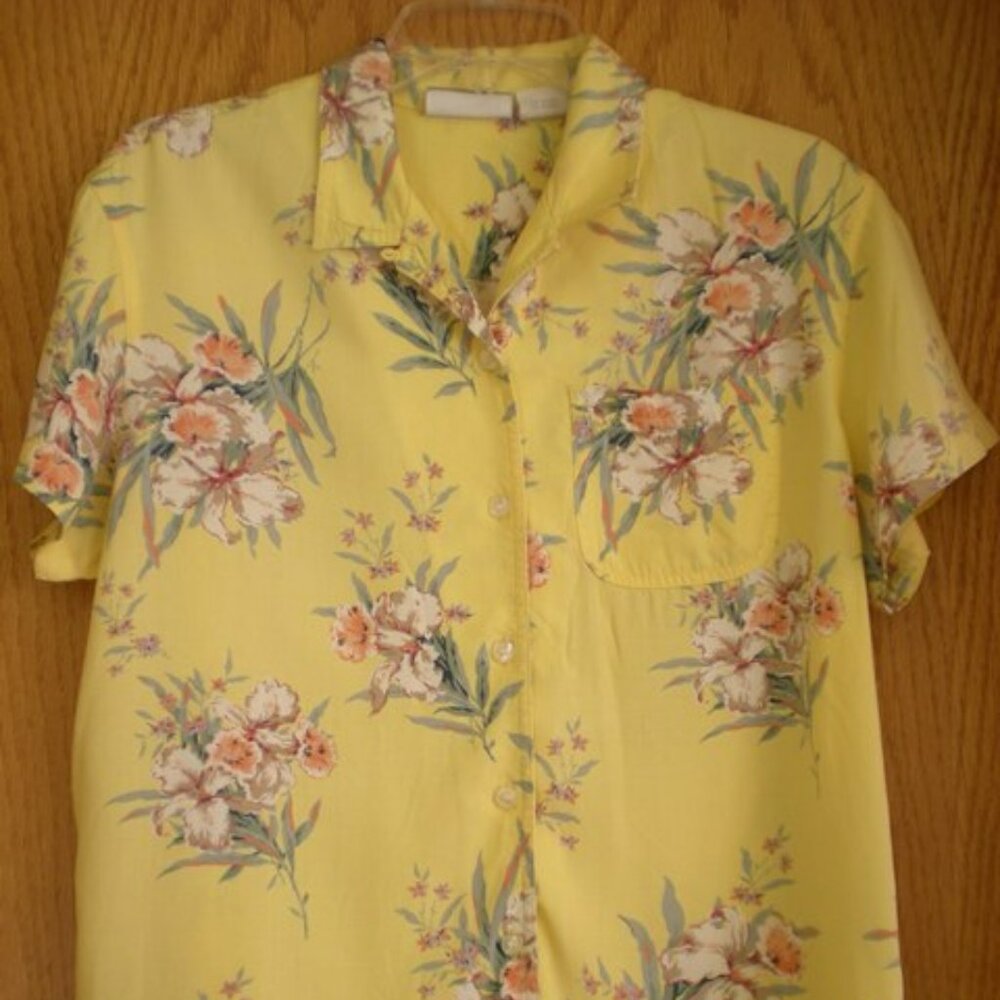 Liz Claiborne Floral Rayon Shirt